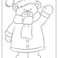 printable a cute little teddy bear pdf coloring page