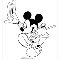 printable dapper mickey mouse pdf coloring page
