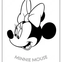 printable disney minnie mouse head coloring page