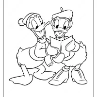printable donald and daisy duck coloring pages