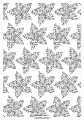 Printable Flower Geometric Pattern Coloring Page 03