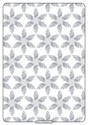 Printable Flower Geometric Pattern Coloring Page 04