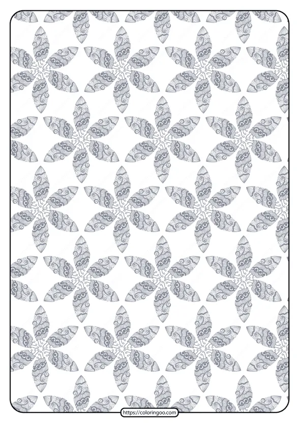 printable flower geometric pattern coloring page 04