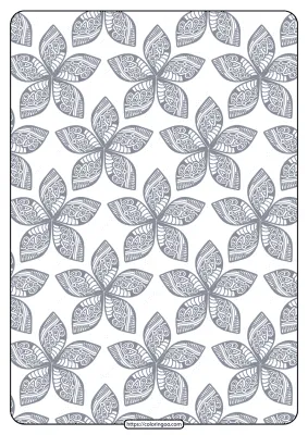 Printable Flower Geometric Pattern Coloring Page 06