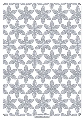 Printable Flower Geometric Pattern Coloring Page 07