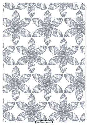 Printable Flower Geometric Pattern Coloring Page 08