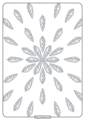 Printable Flower Geometric Pattern Coloring Page 09