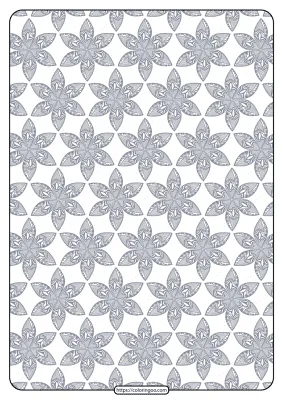 Printable Flower Geometric Pattern Coloring Page 10