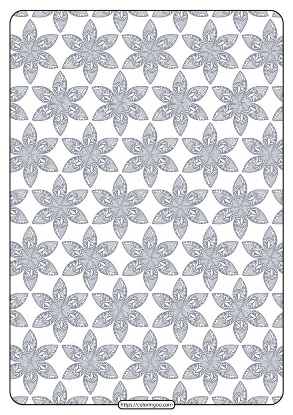 printable flower geometric pattern coloring page 10