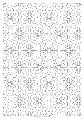 Printable Flower Geometric Pattern Coloring Page 01