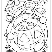 printable halloween candy pdf coloring page