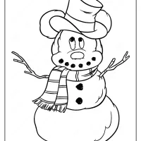 Printable Mickey Mouse a Snowman Pdf Coloring Page 35 printable mickey mouse a snowman coloring page