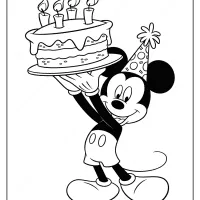 printable mickey mouse birthday coloring page