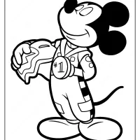 printable mickey mouse racing pilot pdf coloring page