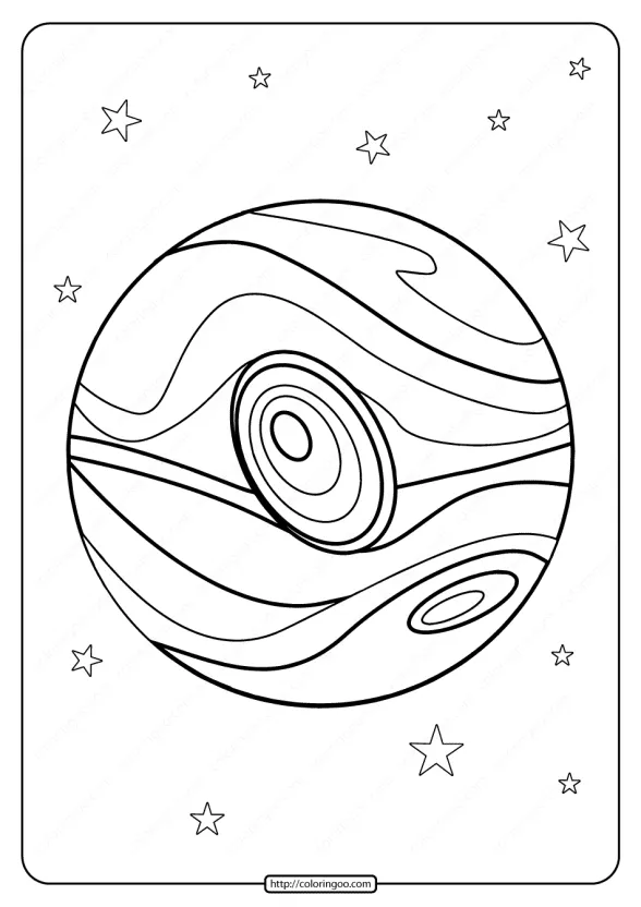 Printable Planet Jupiter Doodle Pdf Vector Outline 1 printable planet jupiter doodle pdf coloring page