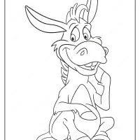 Printable Sitting Donkey Pdf Coloring Page 24 printable sitting donkey pdf coloring page