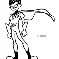 printable teen titans go robin pdf coloring pages