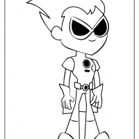 teen titans go robin printable coloring pages