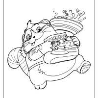 free printable 44 cats meatball pdf coloring page