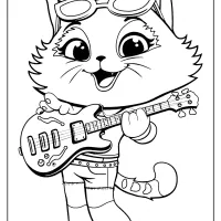free printable 44 cats milady pdf coloring page