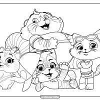 free printable 44 cats pdf coloring pages