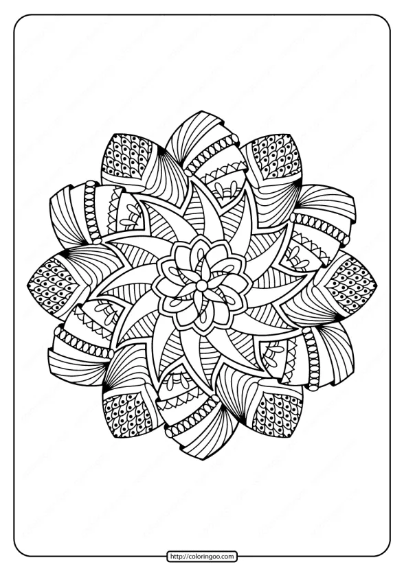 Free Printable Adult Floral Mandala Coloring Page 55 1 free printable adult floral mandala coloring page 55