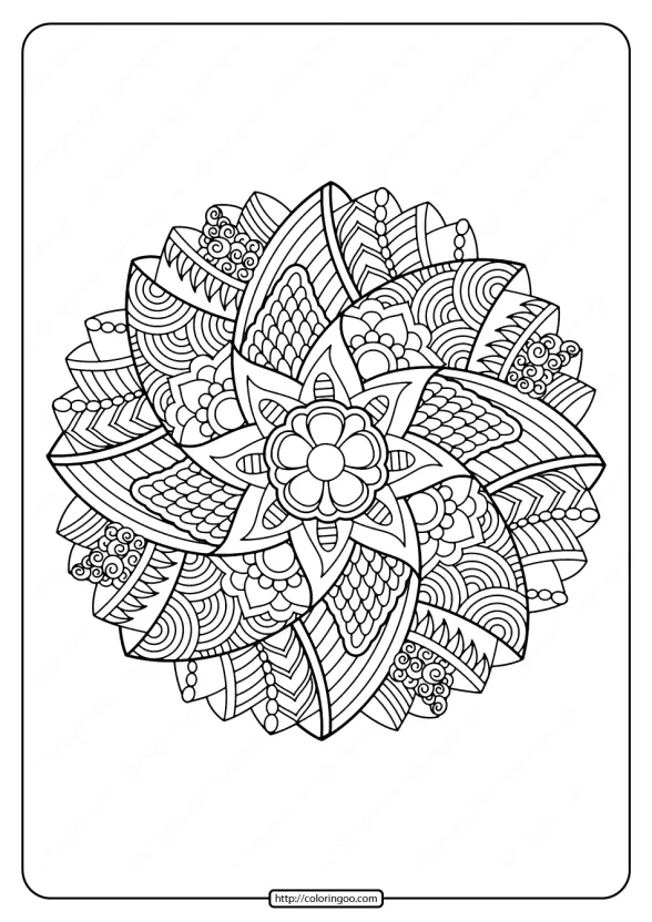 free printable adult floral mandala coloring page 56