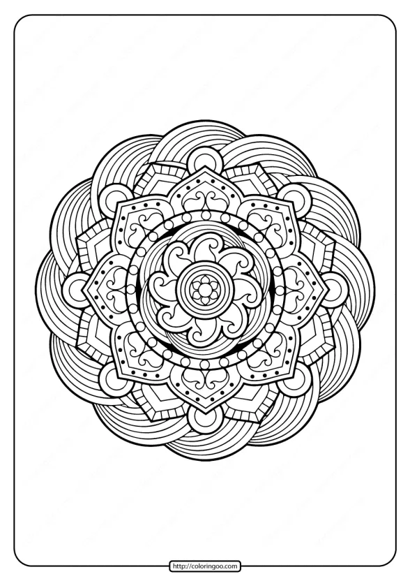 Free Printable Adult Floral Mandala Coloring Page 57 1 free printable adult floral mandala coloring page 57