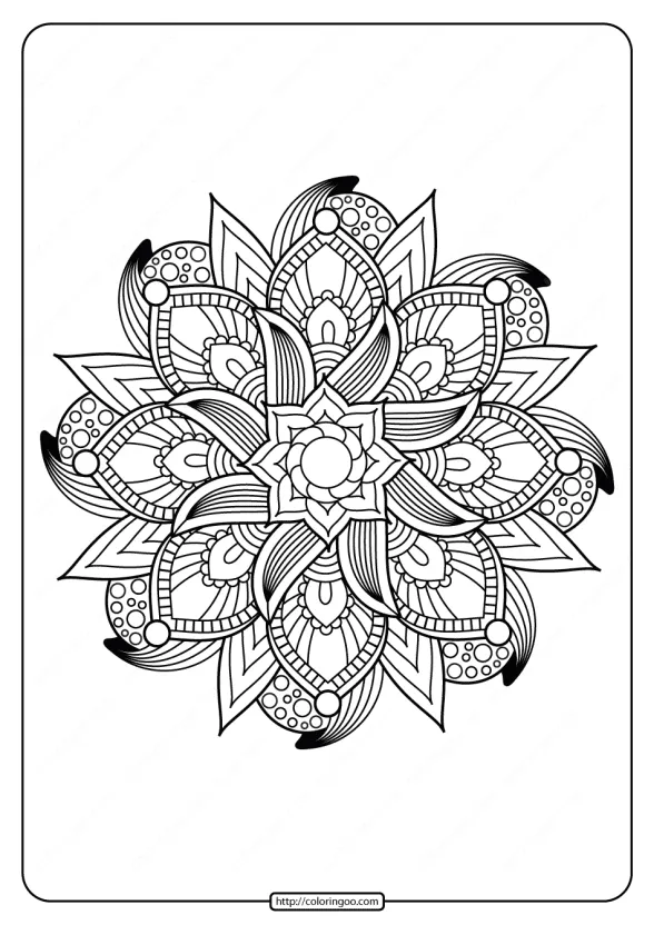 Free Printable Adult Floral Mandala Coloring Page 59 1 free printable adult floral mandala coloring page 59