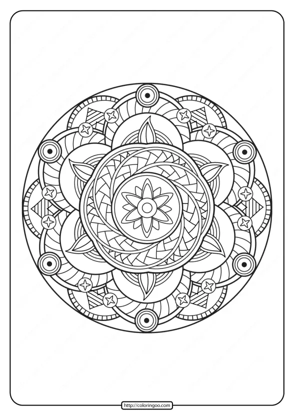 free printable adult floral mandala coloring page 62