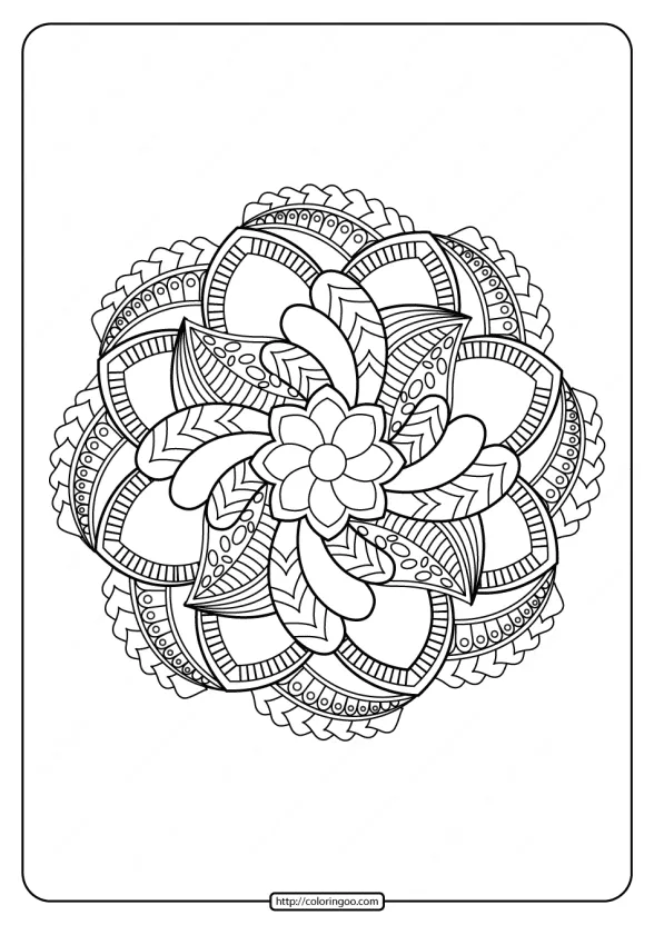 Free Printable Adult Floral Mandala Coloring Page 65 1 free printable adult floral mandala coloring page 65