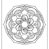 free printable adult floral mandala coloring page 68