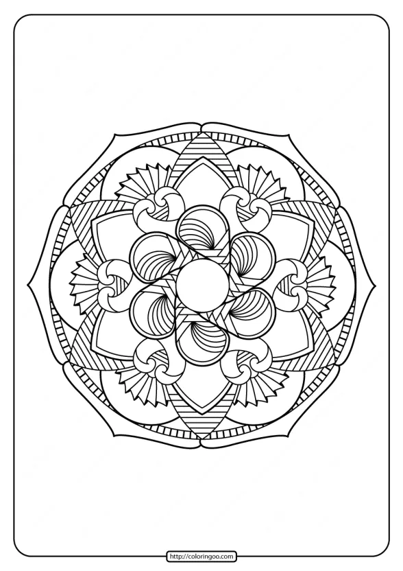 Free Printable Adult Floral Mandala Coloring Page 68 1 free printable adult floral mandala coloring page 68