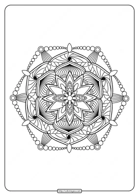 Free Printable Adult Floral Mandala Coloring Page 69
