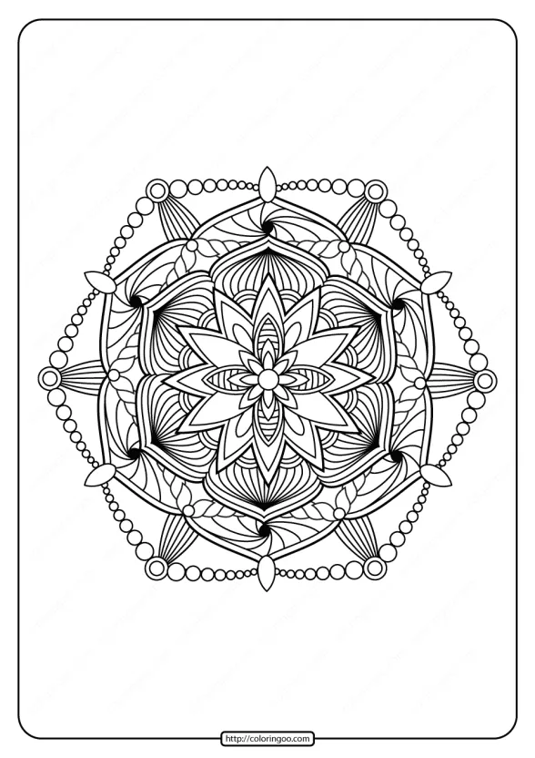 free printable adult floral mandala coloring page 69