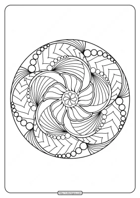 Free Printable Adult Floral Mandala Coloring Page 70