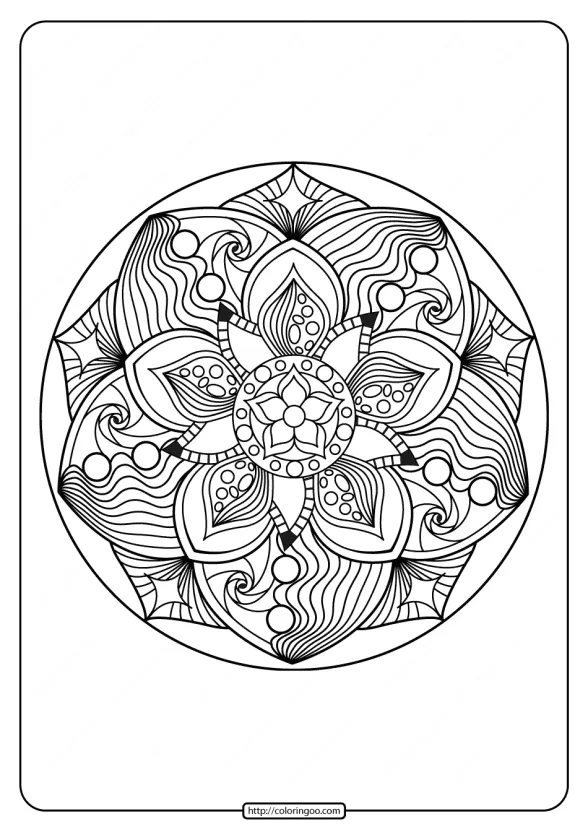 Free Printable Adult Floral Mandala Coloring Page 72 1 free printable adult floral mandala coloring page 72
