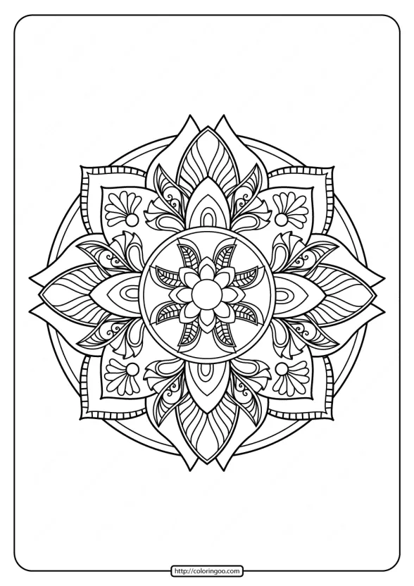 Free Printable Adult Floral Mandala Coloring Page 73 1 free printable adult floral mandala coloring page 73