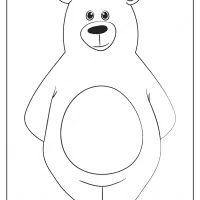 free printable animals bear pdf coloring page