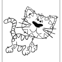 free printable animals cat walking coloring page