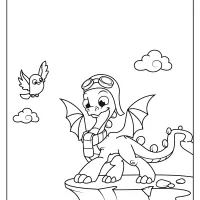Free Printable Cute Dragon Coloring Page 13 free printable animals dinosaur coloring pages 21