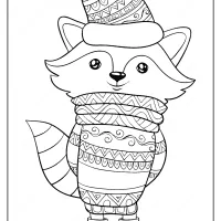 Free Printable Bundled Up Fox Pdf Coloring Page 3 free printable bundled up fox pdf coloring page