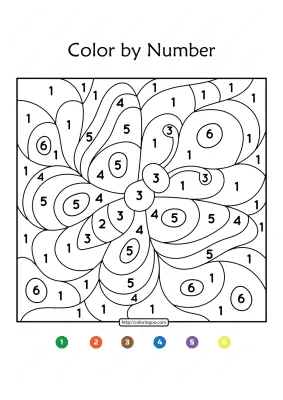 Free Printable Color by Number Butterfly 10