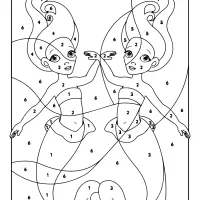 free printable color by number ocean mermaids 06
