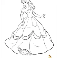 Disney Princess Belle Coloring Page 10 free printable disney princess coloring pages 03