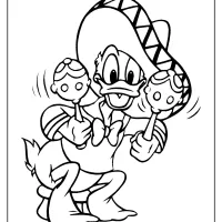 free printable donald duck pdf coloring page 14