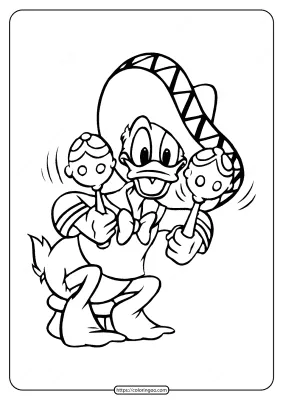 Free Printable Donald Duck Pdf Coloring Page 14