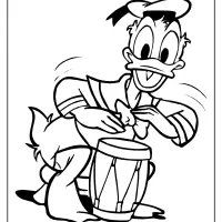 free printable donald duck pdf coloring page 17