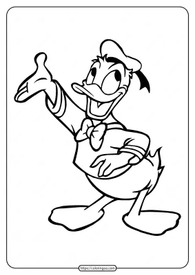 Free Printable Donald Duck Pdf Coloring Page 22