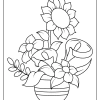 free printable flowers pdf coloring pages 13